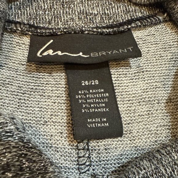 Lane Bryant Gray Sparkly Lightweight Long Sleeve Knit Tunic Women's Size 26-28 - Picture 6 of 8